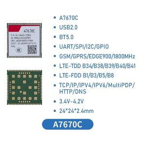 SIMCOMA7670C A7670E Board 4G LTE CAT-1 y módulo de la red GSM GPS GPRS Módulo inalámbrico A7670C A7670E Módulo GSM - Product Image 3
