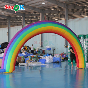 Sayokイベント用カスタマイズロゴカラフルインフレータブルアーチインフレータブルレインボーアーチトンネル - Product Image 4