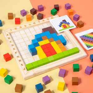 数学木製カウントボードおもちゃカラフルなカウントビルディングブロック数字子供のための教育玩具を学ぶ - Product Image 6