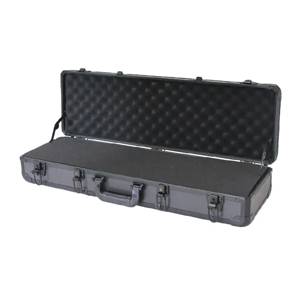 Professionele Hard Shell Plastic Carrying Tool Bag Aluminium Gun Case Met Aangepaste Schuim