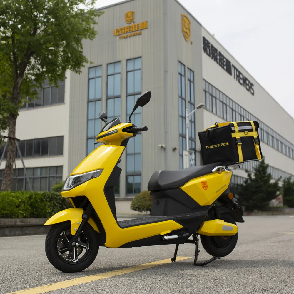 Precio de fábrica directo nuevo estilo 2000W Motor motocicleta eléctrica 72V Venta caliente bicicleta deportiva E-motocicleta para entrega de alimentos para adultos
