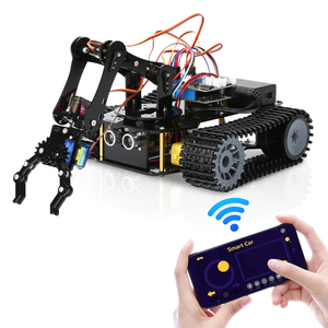4WD Tank Robot Arm Sensing Gloves Kit Fernbedienung IoT Starter Programmierung ESP32 mit für Arduino IDE für Robotik-Enthusiasten