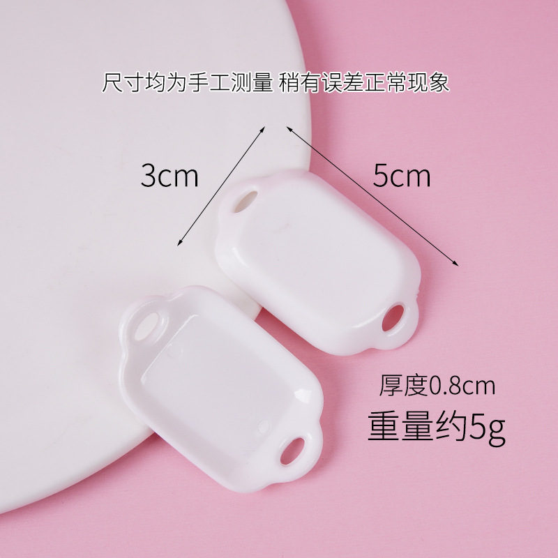 Petite assiette à poisson à double oreille blanc cassé de 5 cm
