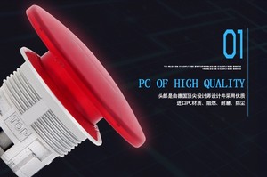 Chất lượng cao không thấm nước nấm loại 250 nút tạm thời chuyển đổi IP67 mức độ nhựa 10A 1NO 2NO Loại sản phẩm tốt - Product Image 4