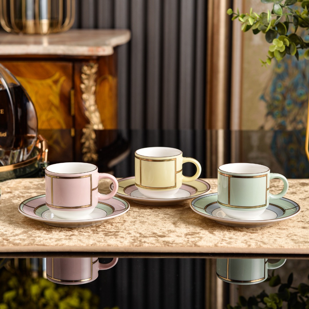 Tasse rose * 2 soucoupe * 2 uniquement