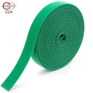 Gancho reutilizável e laço de fixação Abraçadeiras ajustável Hook Loop Tape Cord Wrap para casa, escritório, fio Bundling