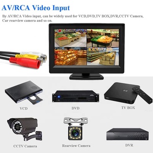 适配器110V 220V输入汽车5英寸显示器高清800x480闭路电视显示屏5英寸液晶显示器AV RCA输入PAL NTSC后视镜主页 - Product Image 4