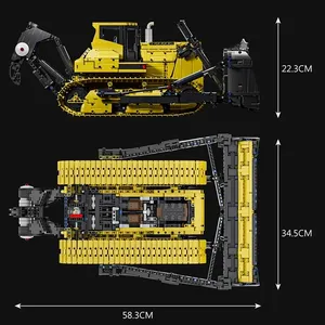 Mould King 17049 Technical PR766 Bulldozer RC <strong>Car</strong> Compatible 42131 Construction Machine Brick <strong>Model</strong> Toys Building Blocks Sets - Product Image 6