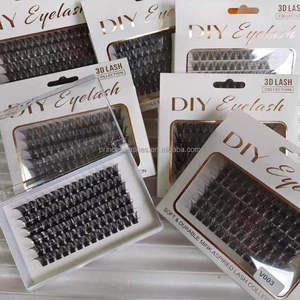 ช่อขนตาสังเคราะห์แบบกำหนดเองขนตาแต่ละส่วนชุดช่อขนตาแบบ DIY กลุ่มต่อขนตา - Product Image 4