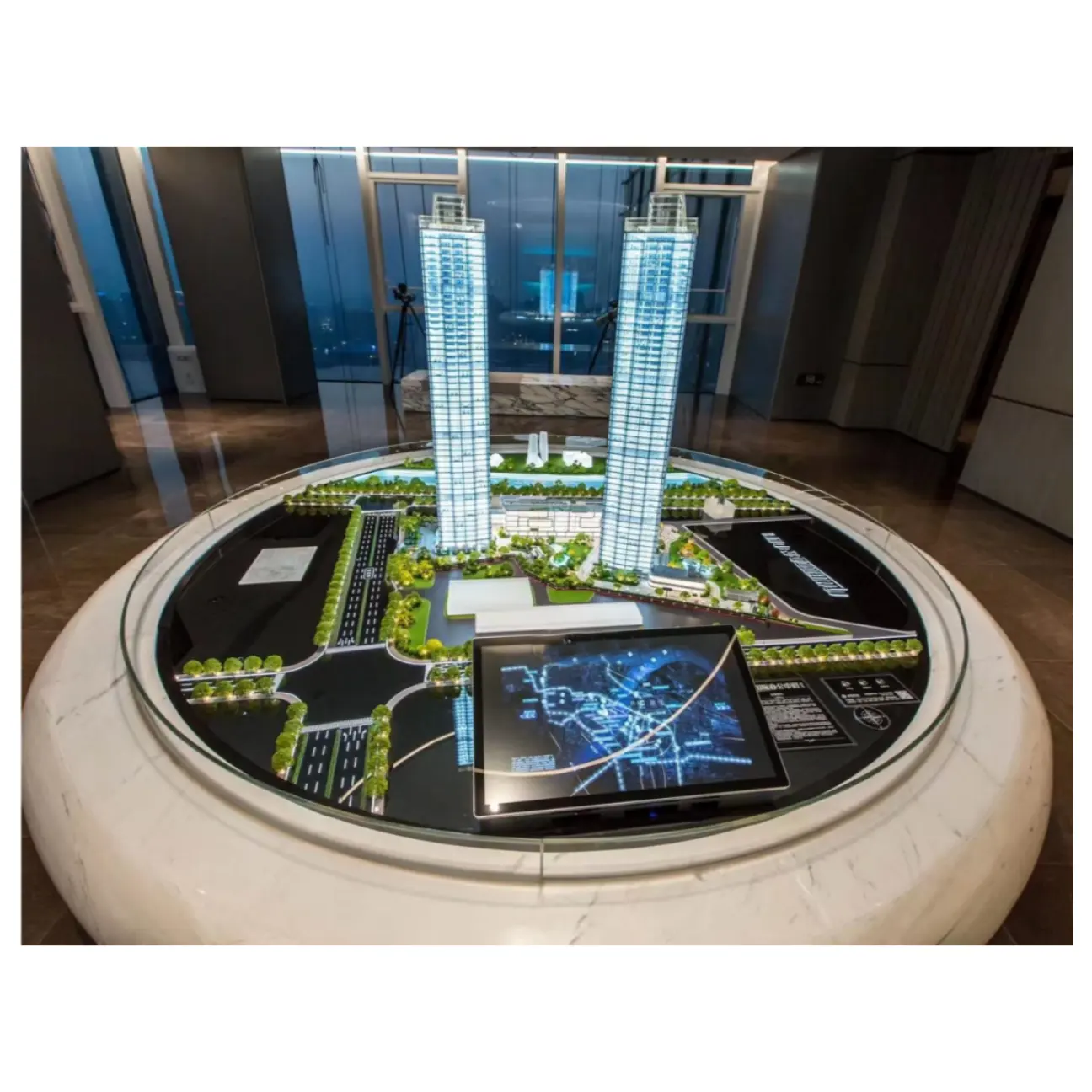 דגמים אדריכליים אינטליגנטיים אלקטרוניים מקצועיים לתערוכה תכנון עיר מיניאטורי