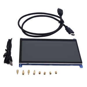 7,0-Zoll-HDMI-Monitor 1024x600 Pixel HD-LCD-Himbeer-Pi-Bildschirm mit Treiber-PCB-Match-Halter für Raspberry Pi 4 & Pi 3 B.