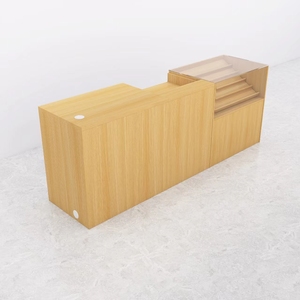 超市收银台和现金烟盒便利店配件的现代木制组合展示架 - Product Image 2