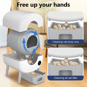 Fabrika akıllı kedi tuvalet 76L büyük uzay APP uzaktan kumanda tek bir tıklama poop kaldırma otomatik kendini temizleme kediler için kum kabı - Product Image 5