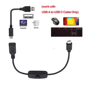 USB C Kabel mit EIN Aus Schalter für Raspberry Pi 4B USB-C männlich zu weiblich mit Druckknopf Stromkabel - Product Image 4