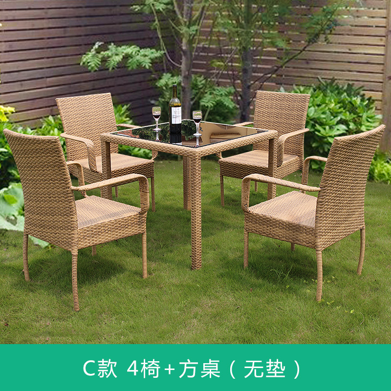 c model 4+80x80cm table without cushion