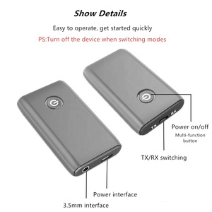 BT5.0 2合1辅助蓝牙适配器汽车音频3.5毫米辅助无线蓝牙5.0发射器和接收器 - Product Image 3