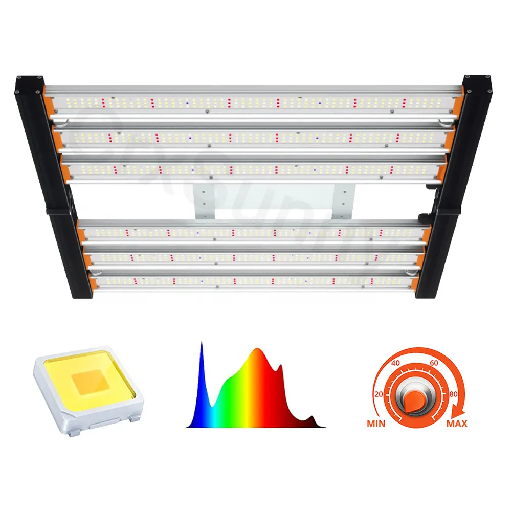 CrxSunny G3000 320W 삼성 LM281B Dimmable 식물 LED 성장 라이트 바 전체 스펙트럼 성장 램프 실내 식물 채식 꽃