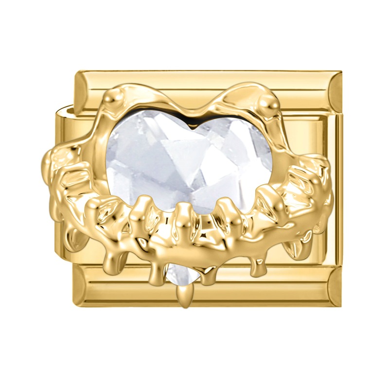 corazón de diamante blanco