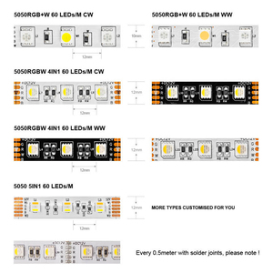 Домашнее украшение RGBW 4IN1 RGBCCT 5IN1 DC24V 12V лента красочный свет 5050 RGB светодиодная лента - Product Image 3