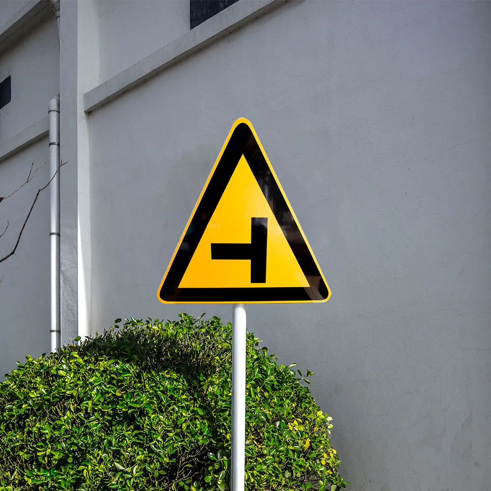 Panneau de sécurité en aluminium, promotion spéciale!, contrôle de la vitesse de la route, triangle avec signalisation de direction réfléchissante à vis