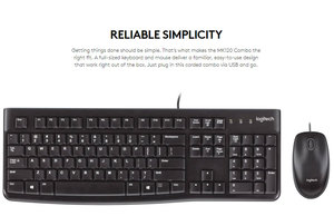 Customizable Logitech MK120 Wired USB <strong>Keyboard</strong> <strong>Mouse</strong> Set Universal For Home Office Notebook <strong>Computer</strong> Direct Stock Available - Product Image 4