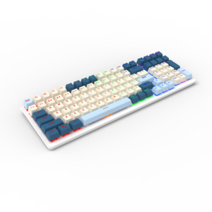 Inalámbrico retroiluminado RGB para juegos de tres modos personalizado para teclado mecánico Bluetooth Outemu Axis 100 teclas para e-sports