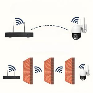 2K Wireless CCTV Security Dome-Kamerasystem mit Wifi 4CH 10X Zoom PTZ für zu Hause