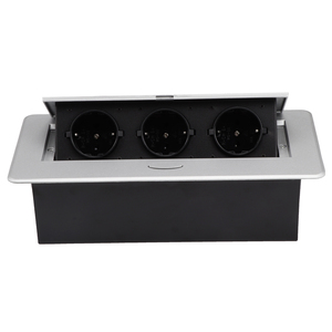 Caja de alimentación emergente de la UE, enchufe emergente de escritorio amortiguado con conexión de salida de conferencia USB, corriente nominal de 16A/10A, enchufe estándar de Reino Unido/EE. UU. - Product Image 2