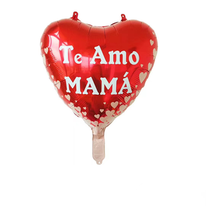 Hot Sale 18-Inch Spanish Heart Square Foil Balloon Mother'<strong>s</strong> Day Printed Decorative Balloon for Party