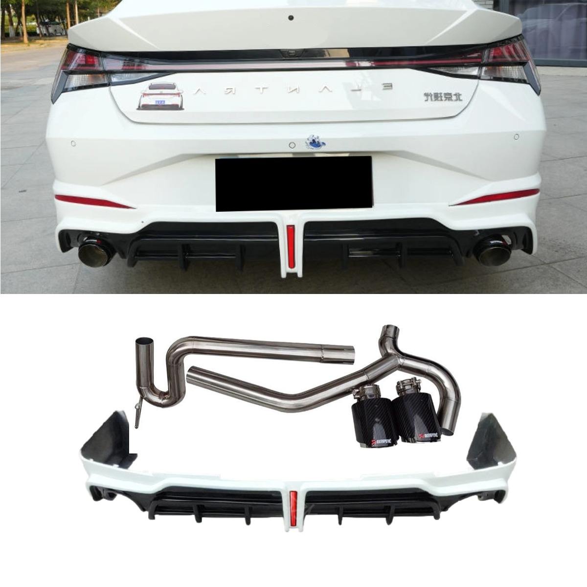 Alerón trasero del maletero + Tubo de escape