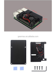 Coque en alliage d'aluminium pour <span class=keywords><strong>Raspberry</strong></span> <span class=keywords><strong>Pi</strong></span> 4B, accessoire à double ventilateur - Product Image 5