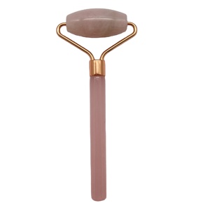 Özel Logo gül kuvars pembe kristal taş Gua Sha yeşim rulo reçine çubuk gül yeşim rulo Gua Sha masaj seti özelleştirilebilir yeşim - Product Image 1
