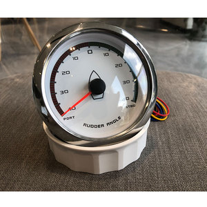 Medidor de ângulo para barco, medidor de ângulo rudder branco com rosto 85mm, indicador para ângulo 0-190ohm