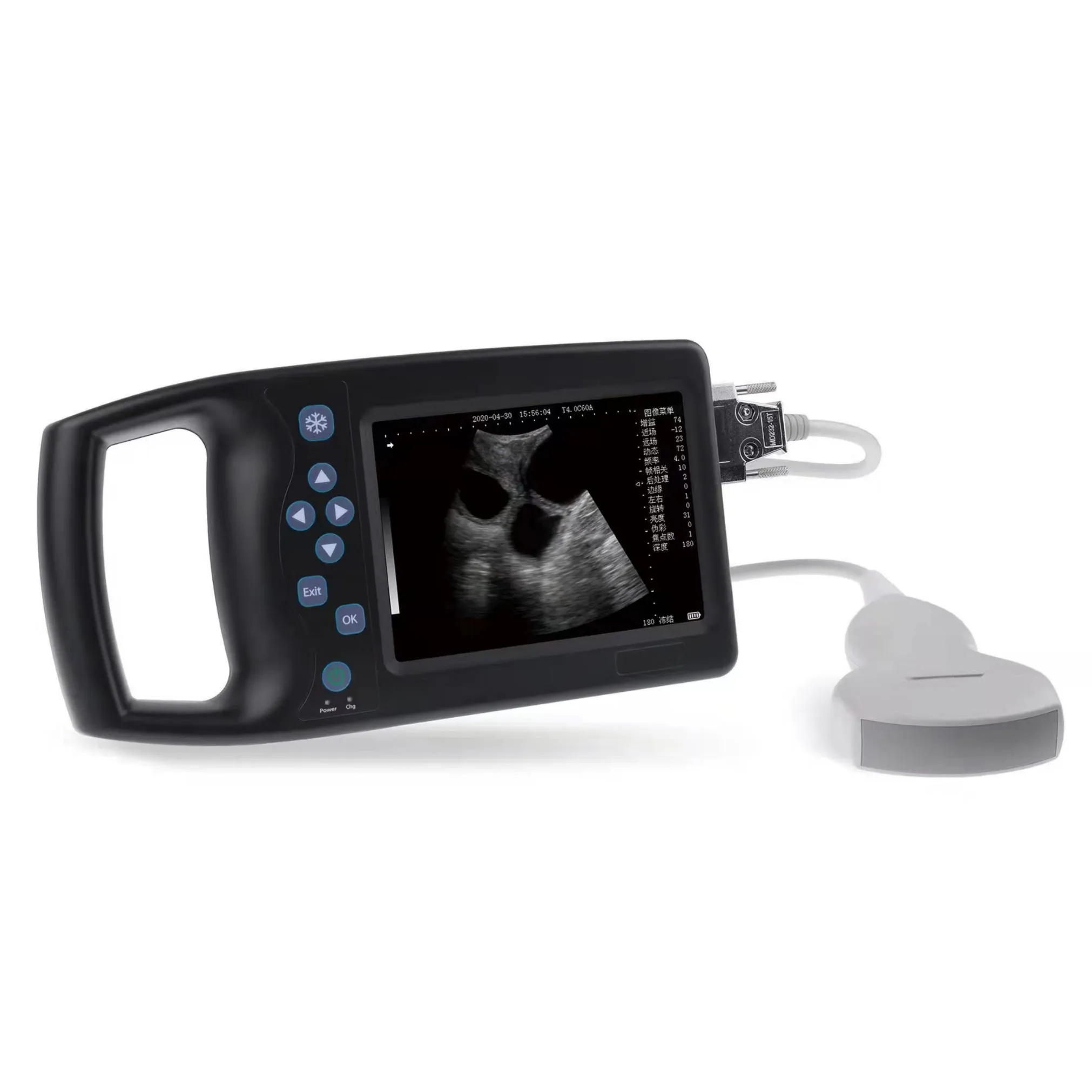 Veterinary handheld ultrasound probe therapy physiotherapy instrument cattle horses pig sheep portable ultrasound machine