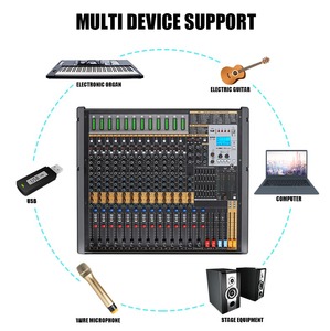 Mezclador de audio profesional de 16 canales, sistema de grabación de sonido de estudio con interfaz de audio, 1 unidad - Product Image 4