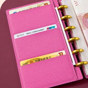 Personalizzato A6 6 discbound croc vegan pu agende e quaderni copertina in pelle personalizzata libretto busta contanti con bottone - Product Image 3