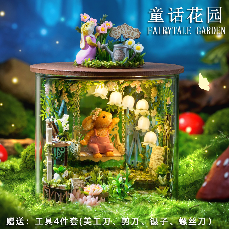 Fairy garden tool led light-to be assembled
