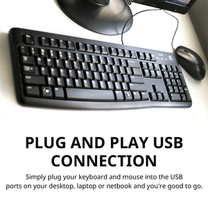 Original negro Logitech MK121P Home Office Notebook Universal con cable Usb impermeable ordenador ratón y teclado conjunto - Product Image 6