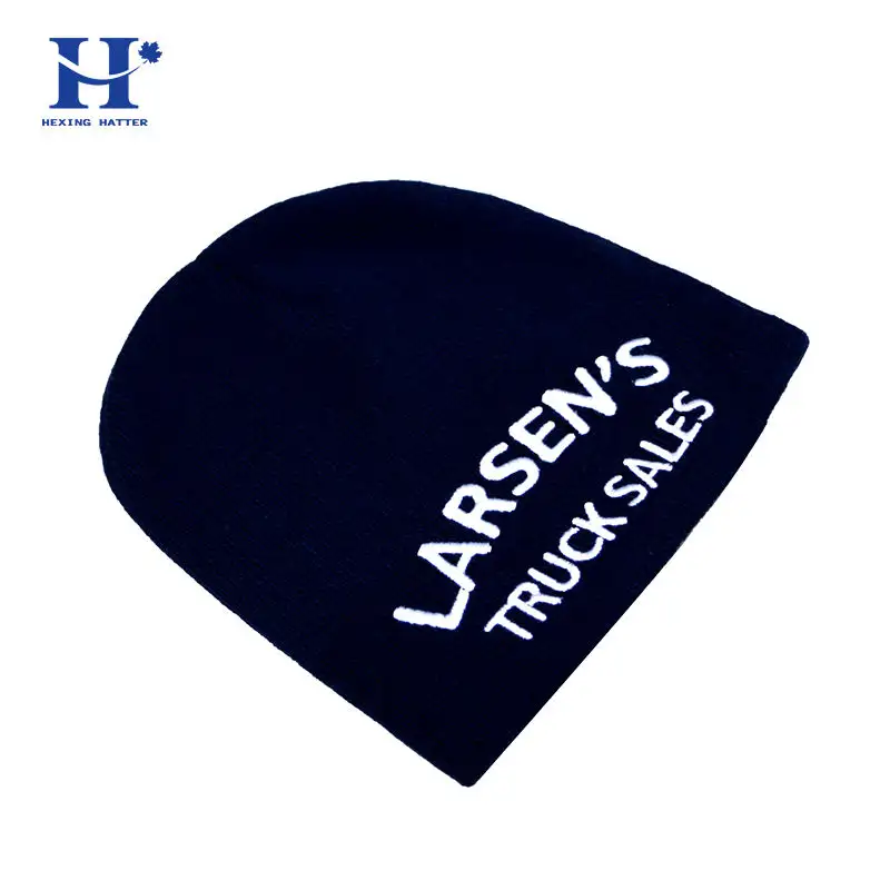 Venta al por mayor de invierno de la marca de punto de encargo del bordado del logotipo de punto de invierno sombreros gráfico Unisex Jacquard Beanie