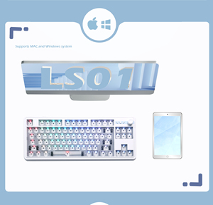 ZUOYA LS01 Gamer Keyboard Kit Hot-Swap 3Mode USB/2,4G/Bluetooth Teclado inalámbrico RGB Estructura de junta retroiluminada - Product Image 5