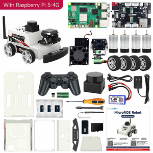 MicroROS-Pi5 ROS2 Roboter mit ESP32-Micro ROS Roboter-Erweiterungsplatte 310 Encoder Motor Lidar Kamera basierend auf Raspberry Pi 5