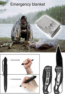 Chất lượng cao màu đen tùy chỉnh Amazon SOS không thấm nước khẩn cấp động đất Survival kit cho nam giới phụ nữ - Product Image 2