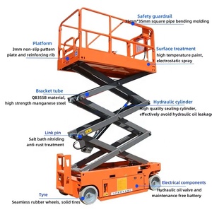 4-22m Aerial Work <strong>Platform</strong> Mobile Electric Scissor Lift Tables <strong>Load</strong> 500kg for <strong>Building</strong> <strong>Material</strong> Shops