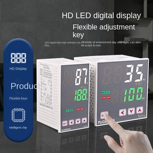Controlador de temperatura PID Digital con pantalla LED, entrada inteligente de 220VAC y 24DC, compatible con voltaje y corriente K TC RTD, 72 pulgadas, 2017 - Product Image 2