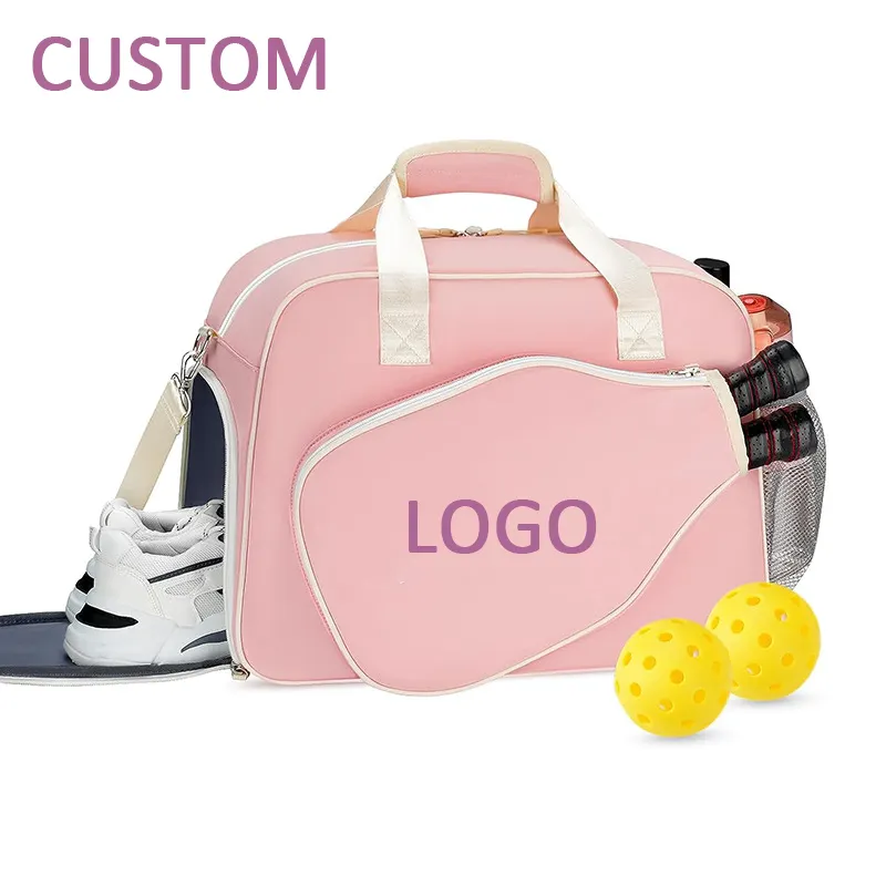 Custom Sports Shoulder Gym Bag Pickleball Duffle Bag Pickleball Tote Bag With Front Pocket For 2 Paddles