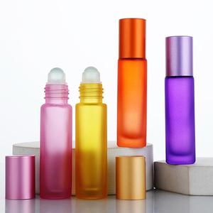 Essential Oil <strong>Perfume</strong> <strong>5ml</strong> 10 ml Clear Blue Amber Glass Roll on Bottles with Roller Glass Ball - Product Image 2