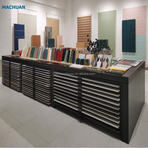 马川耐用质量柜台桌面石材木材大理石展示架 - Product Image 2