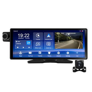 10.25 inch Wifi <span class=keywords><strong>Android</strong></span> Carplay, Google GPS Navigator đa phương tiện truyền thông máy nghe nhạc phổ xe, không dây phía trước và phía sau kép Dash Cam - Product Image 1