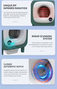Trend 2025 Zelfreinigende Kattenbak Met Automatische Veiligheidssensoren Voor Meerdere Katten Bedekt Geurverwijderingskattentoilet - Product Image 3