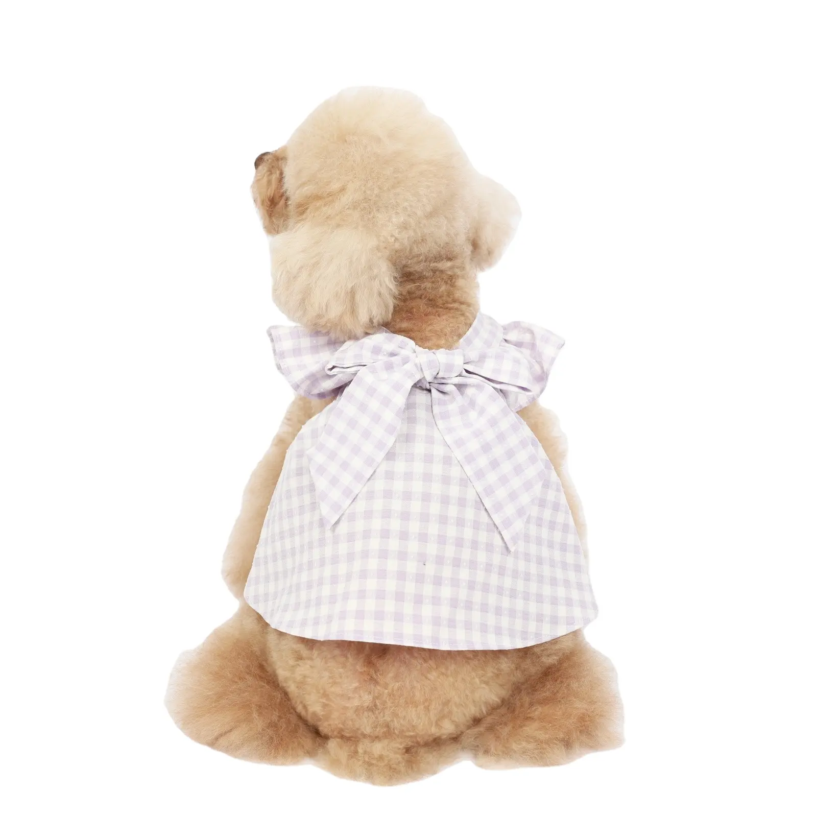 थोक पालतू कपड़े बिल्ली और कुत्ते कपड़े टेडी भालू कोट आराध्य कुत्ते पालतू Bowknot प्लेड पोशाक स्कर्ट